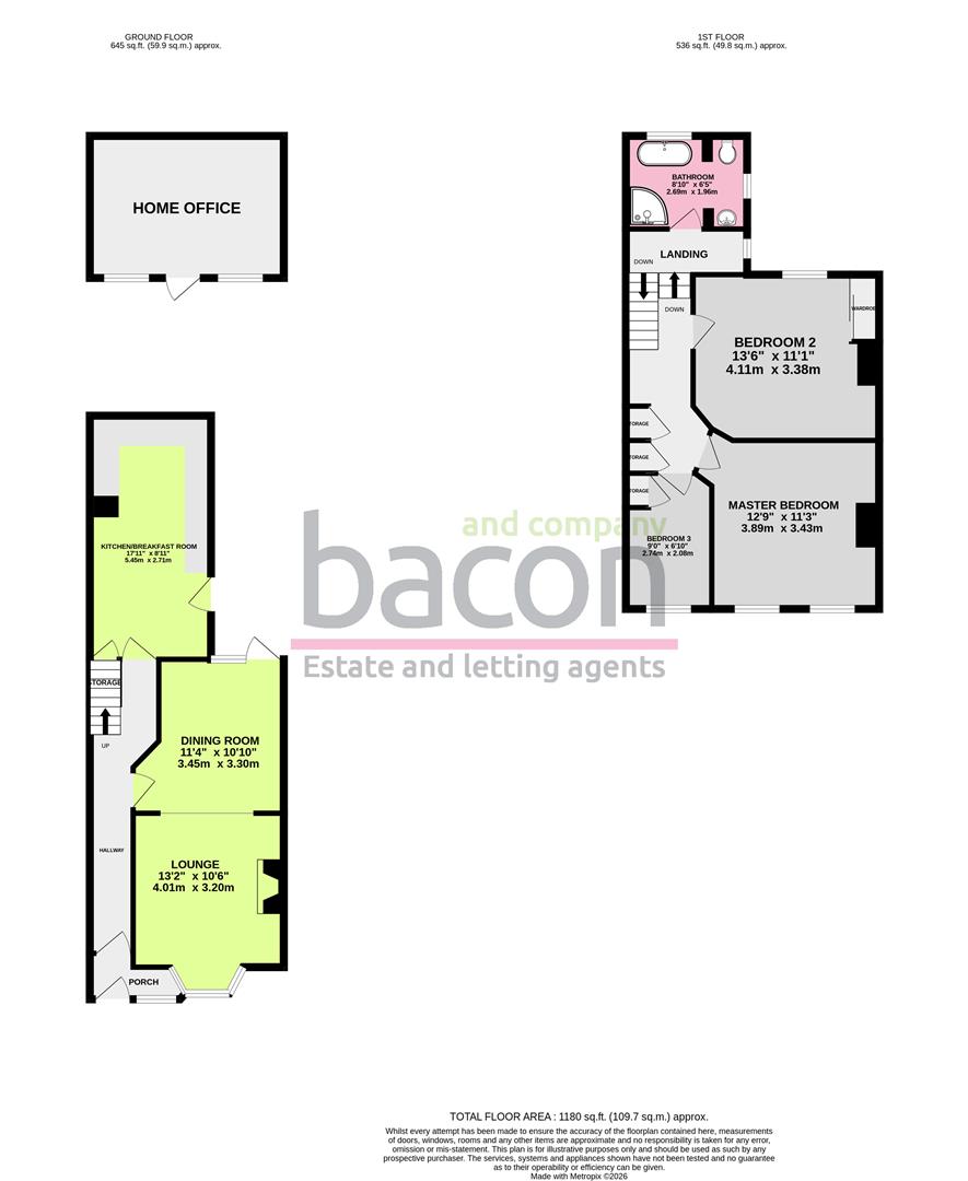 Floor Plan | House - Mid Terrace | Southfield Road, Broadwater, Worthing, West Sussex, BN14 9EH | For Sale